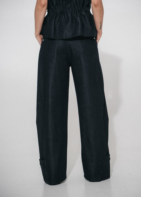 Viva indigo barel jeans | Dark Blue