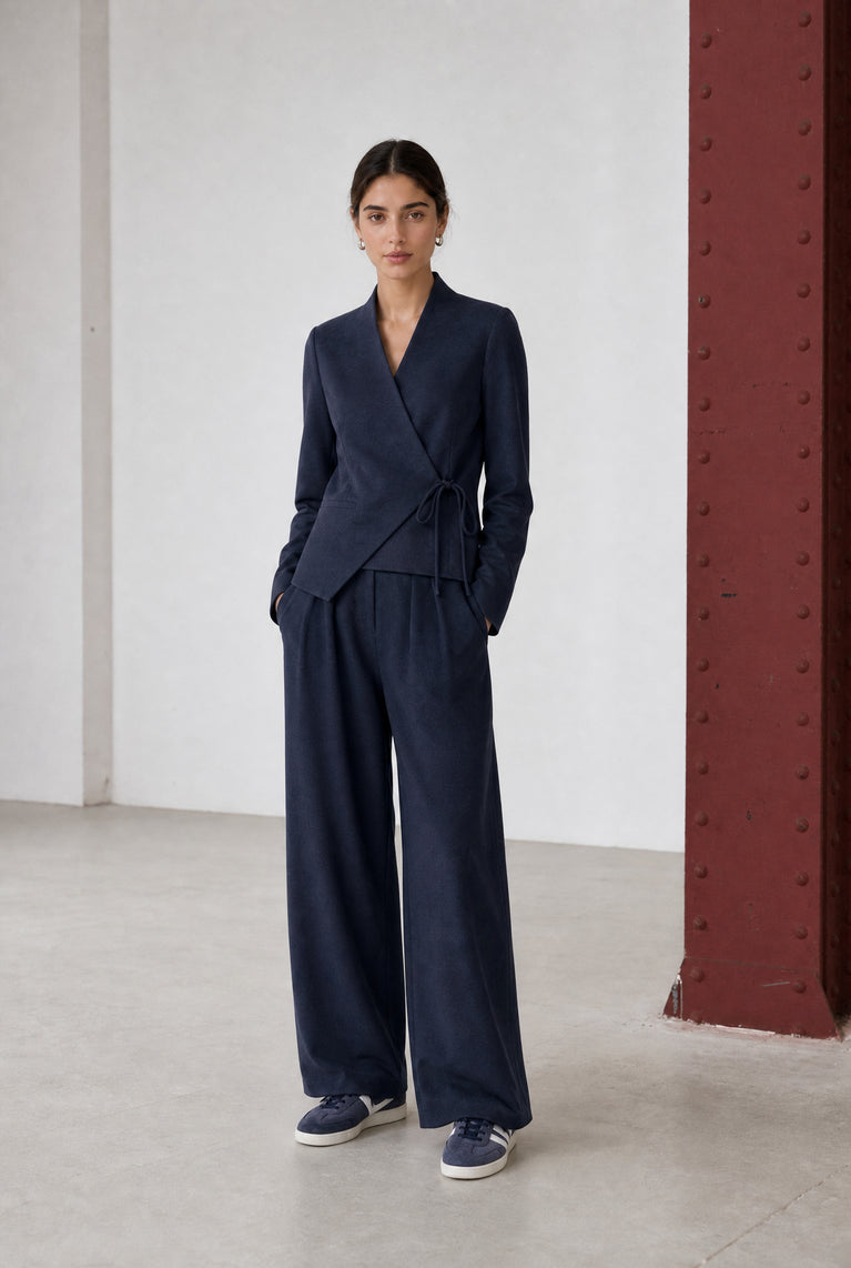 Lean wide-leg pants | Dark Blue