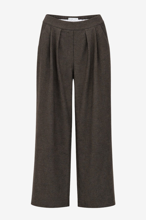 Lean wide-leg pants | Dark Brown