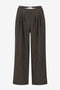 Lean wide-leg pants | Dark Brown