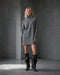 Long pullover viscose blend 2068 | Dark Grey
