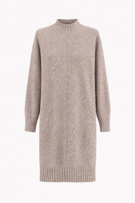 Long pullover viscose blend 2068 | Light Brown