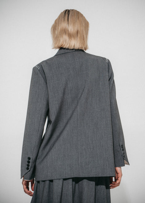 Lux move oversized blazer | Grey