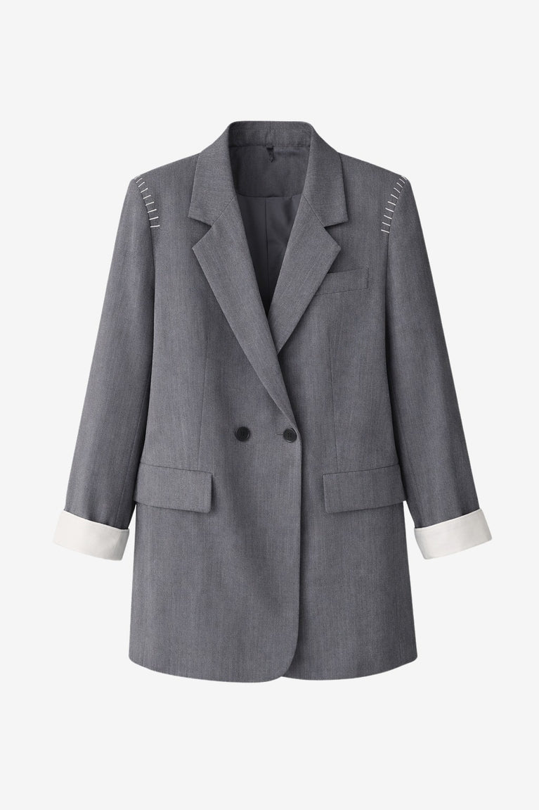 Lux move oversized blazer | Grey