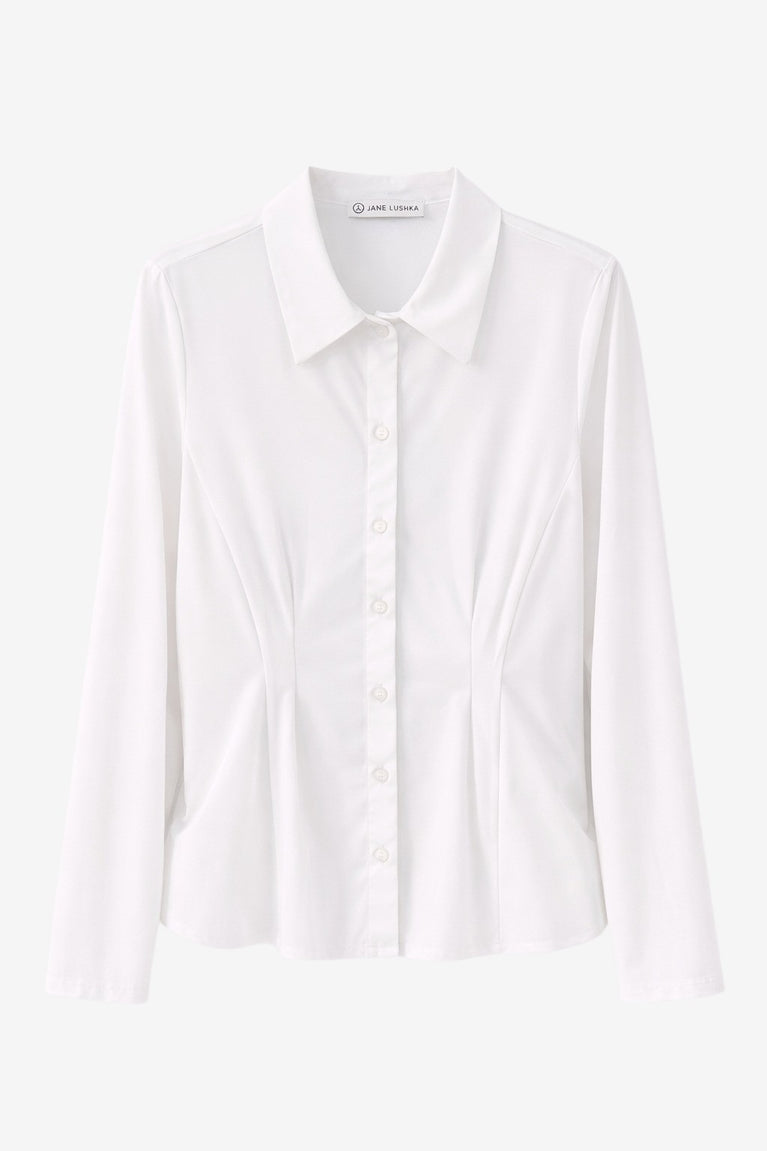 Marcellina blouse technical jersey | White