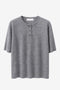 Moon plain knit top | Grey Melange