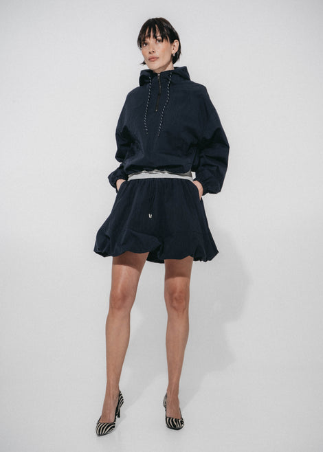 Muse cotton hoodie sweater jacket | Navy