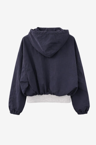 Muse cotton hoodie sweater jacket | Navy