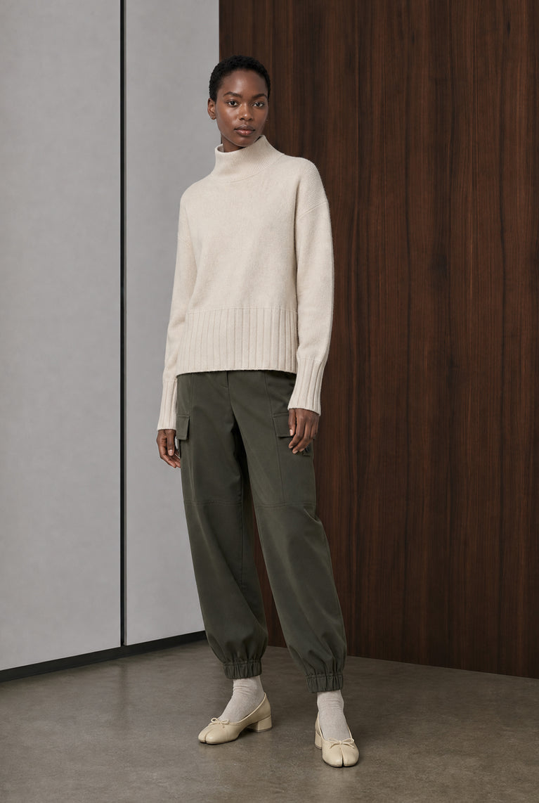 Viscose seamless dyed pullover NB2275 | Ecru