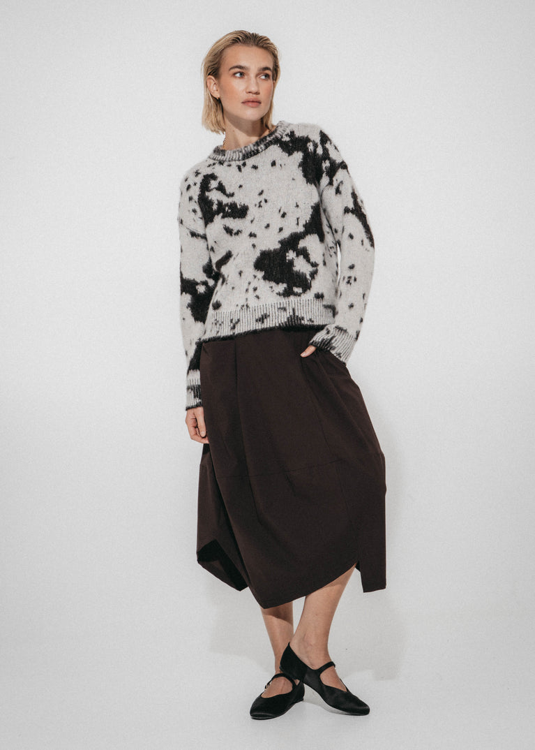 Natasha skirt Sensitive tech fabric | Chocolate