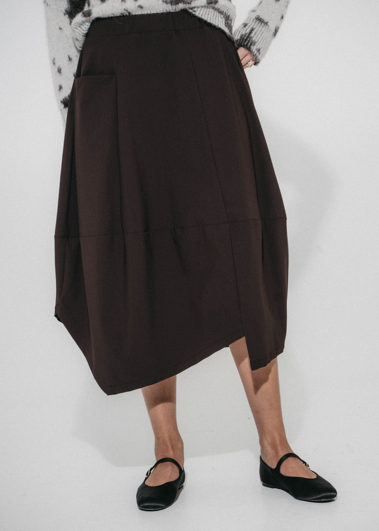 Natasha skirt Sensitive tech fabric | Chocolate
