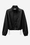 Nerina eco leather bomber jacket | Black