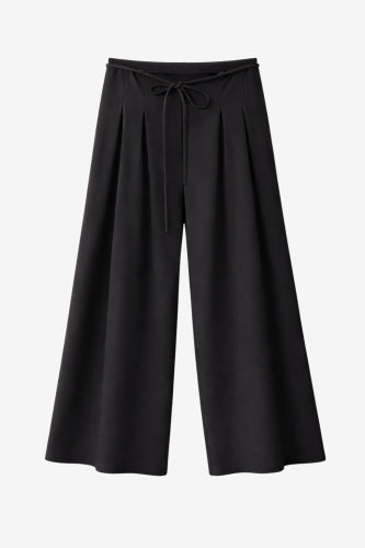 Nova viscose pleated pants | Black
