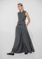 Oda back knitted viscose vest | Grey