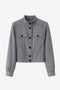 Ophelia viscose blend short jacket | Grey