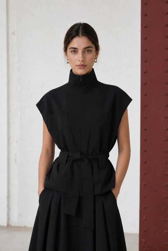 Patricia vest technical jersey | Black