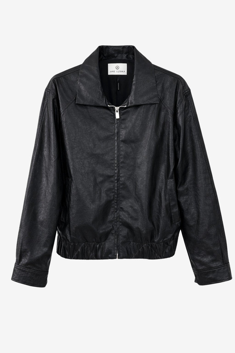 Pola eco leather bomber jacket | Black
