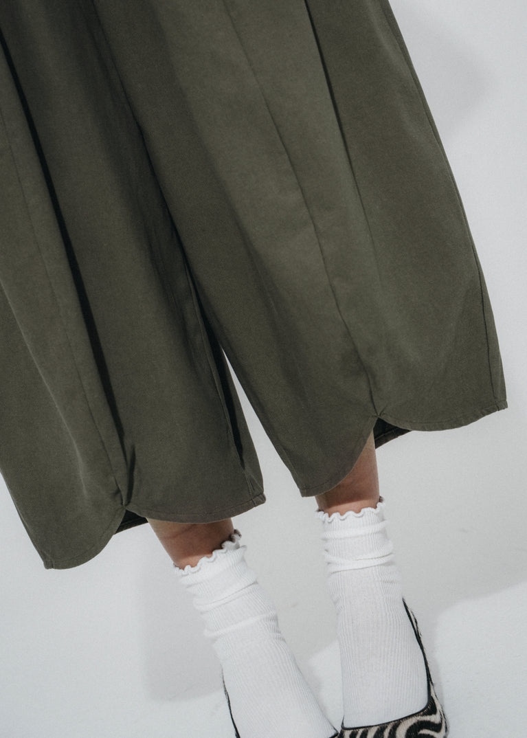 Pulse baggy lyocell pants | Army