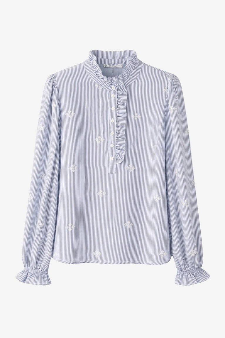 Rina striped blouse | Blue White