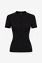 Rina rib knit top | Black