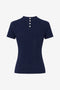 Rina rib knit top | Dark Blue