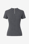 Rina rib knit top | Grey Melange
