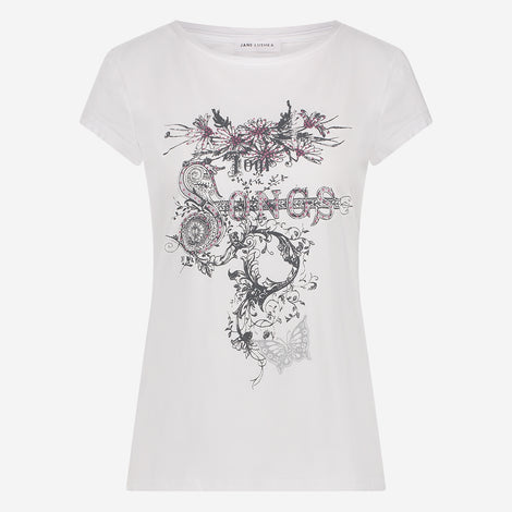 T-shirt print cotton | White