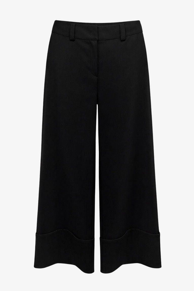 Sirmione viscose flair pants | Black