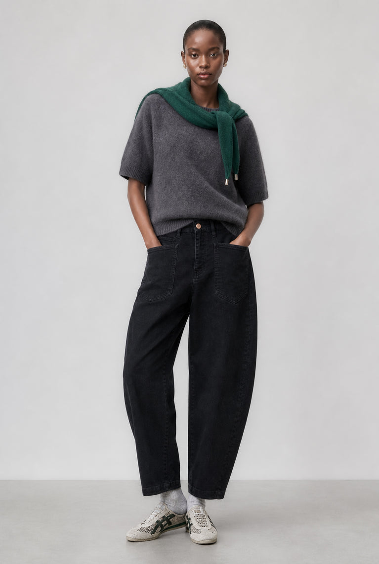 Alpaca knitted top WP01 | Dark Brown