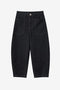 Slouchy black barel jeans | Black