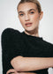 Soft knitted short sleeves top | Black