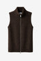 Vest Boucle long zip | Brown