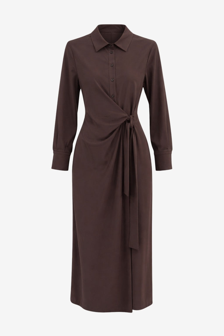 Trydi dress technical jersey | Chocolate
