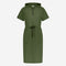 Evi stretch technical jersey dress | Oliva green