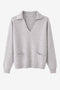 V-neck dyed viscose pullover NB2310 | Light Grey