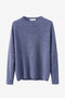 Velvety wool blend pullover | Blue