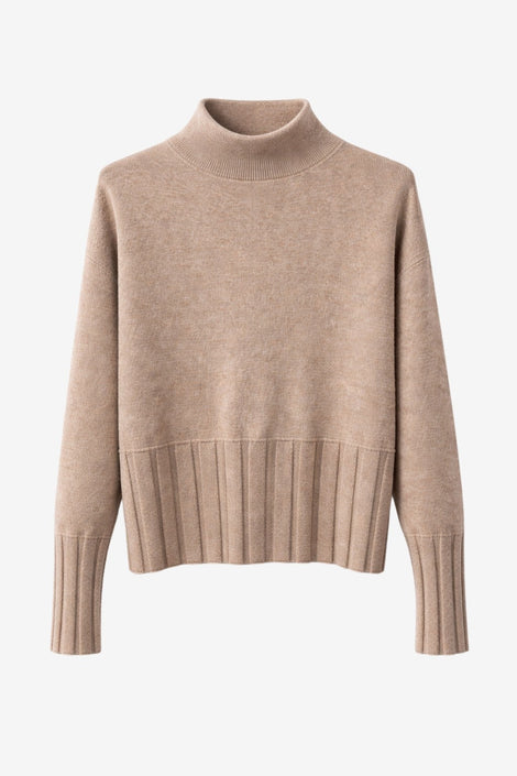 Viscose seamless dyed pullover NB2275 | Camel
