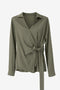 Vivi lyocell knot blouse | Army