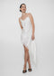 Zenia silk top whit lace trim | White