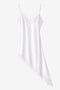 Zenia silk top whit lace trim | White