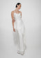 Zenia silk top whit lace trim | White