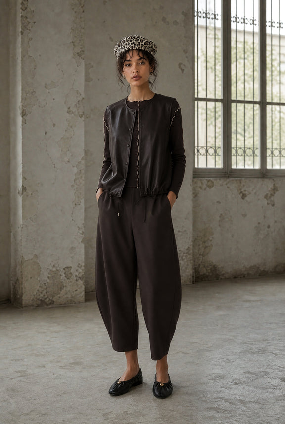 Benot pants technical jersey | Chocolate