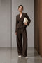 Lean wide-leg pants | Dark Brown