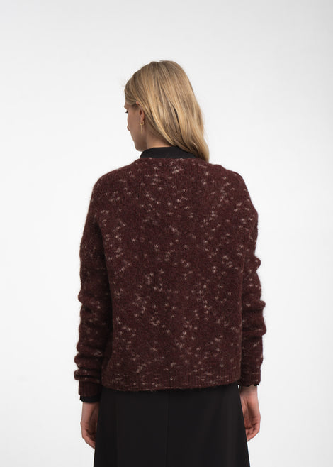 Fancy cardigan 26558 | Bordo