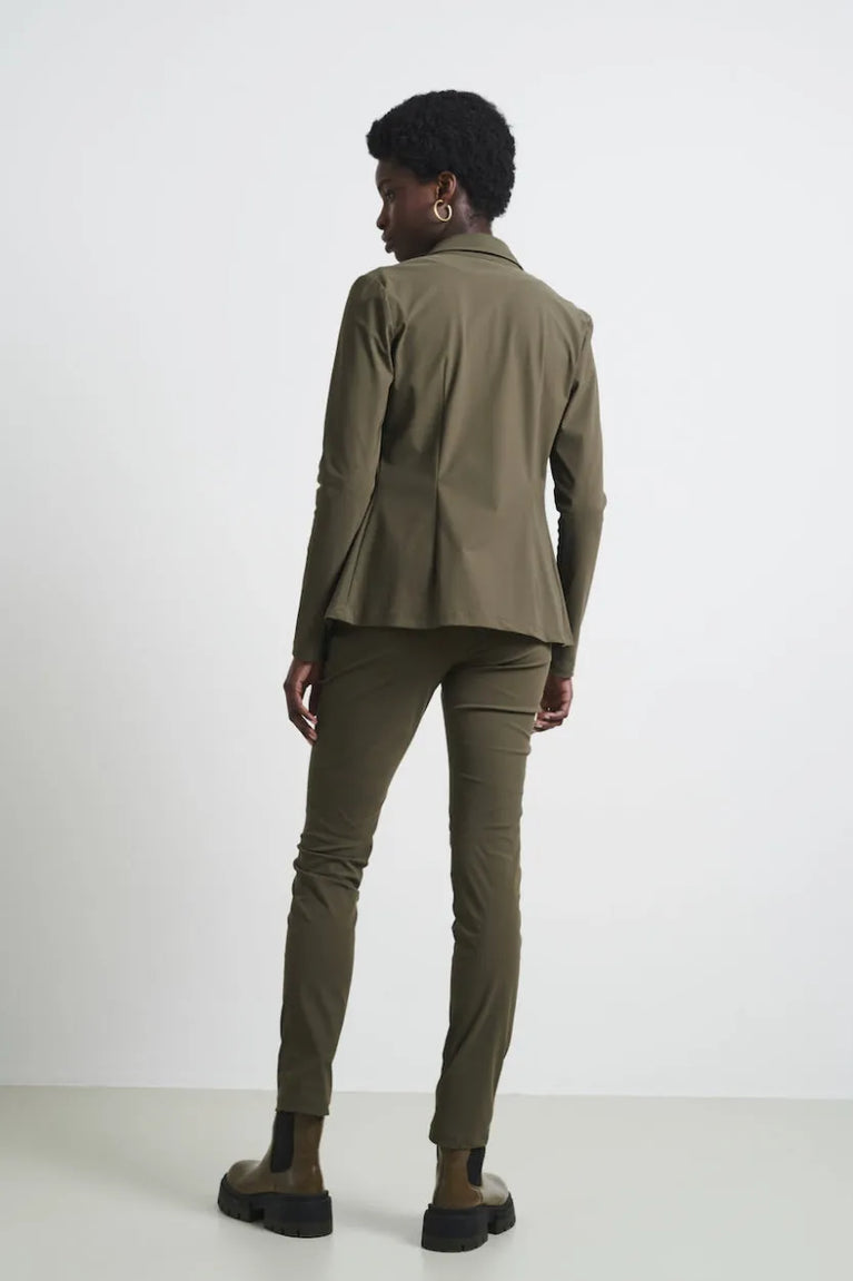 Blouse Betty Easy Wear Technical Jersey | Army