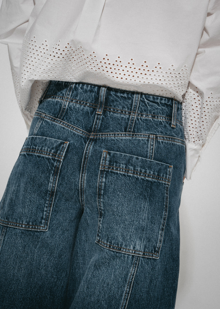 Sassy denim barel jeans | Night Blue