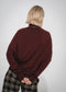 Cashmir wool polo pullover W1165 | Bordeaux