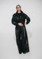 Sienna eco leather wide-leg pants | Black