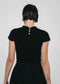 Rina rib knit top | Black