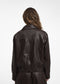 Pola eco leather bomber jacket | Dark Brown